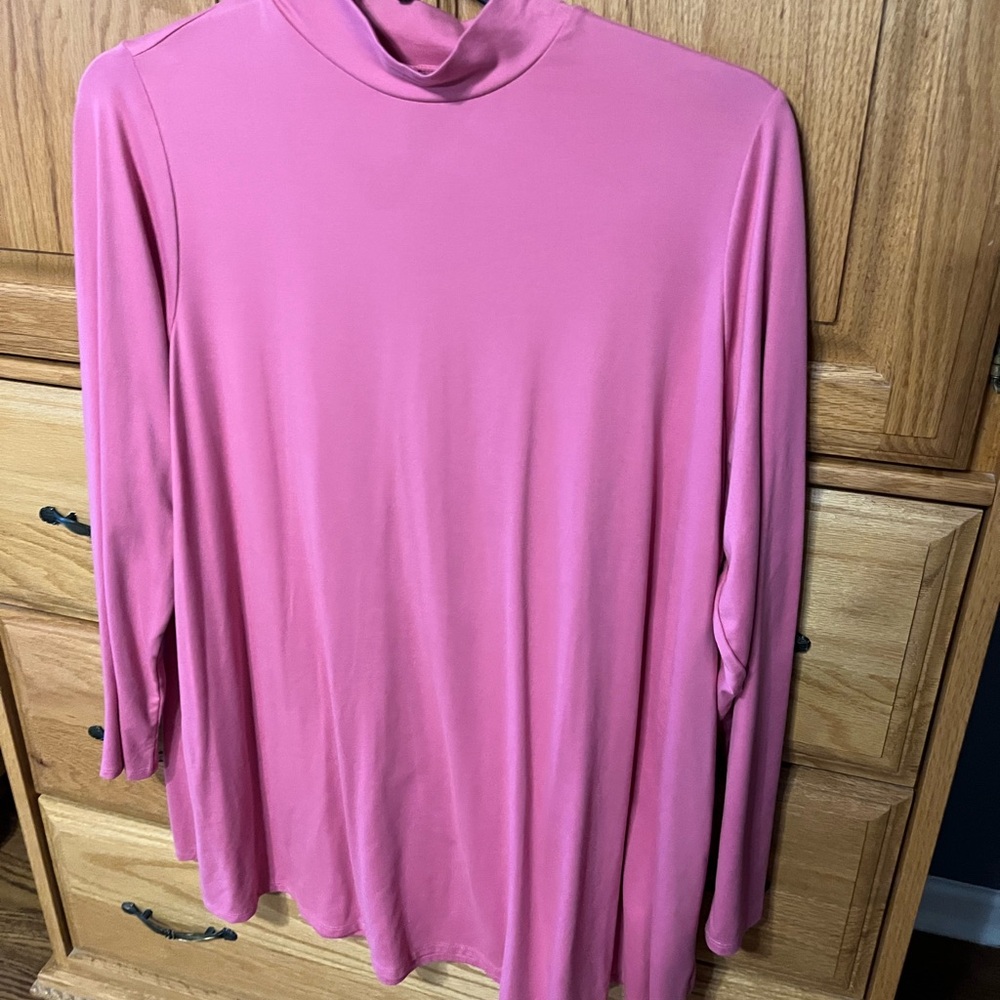 Lane Bryant Vibrant Pink Tunic Top